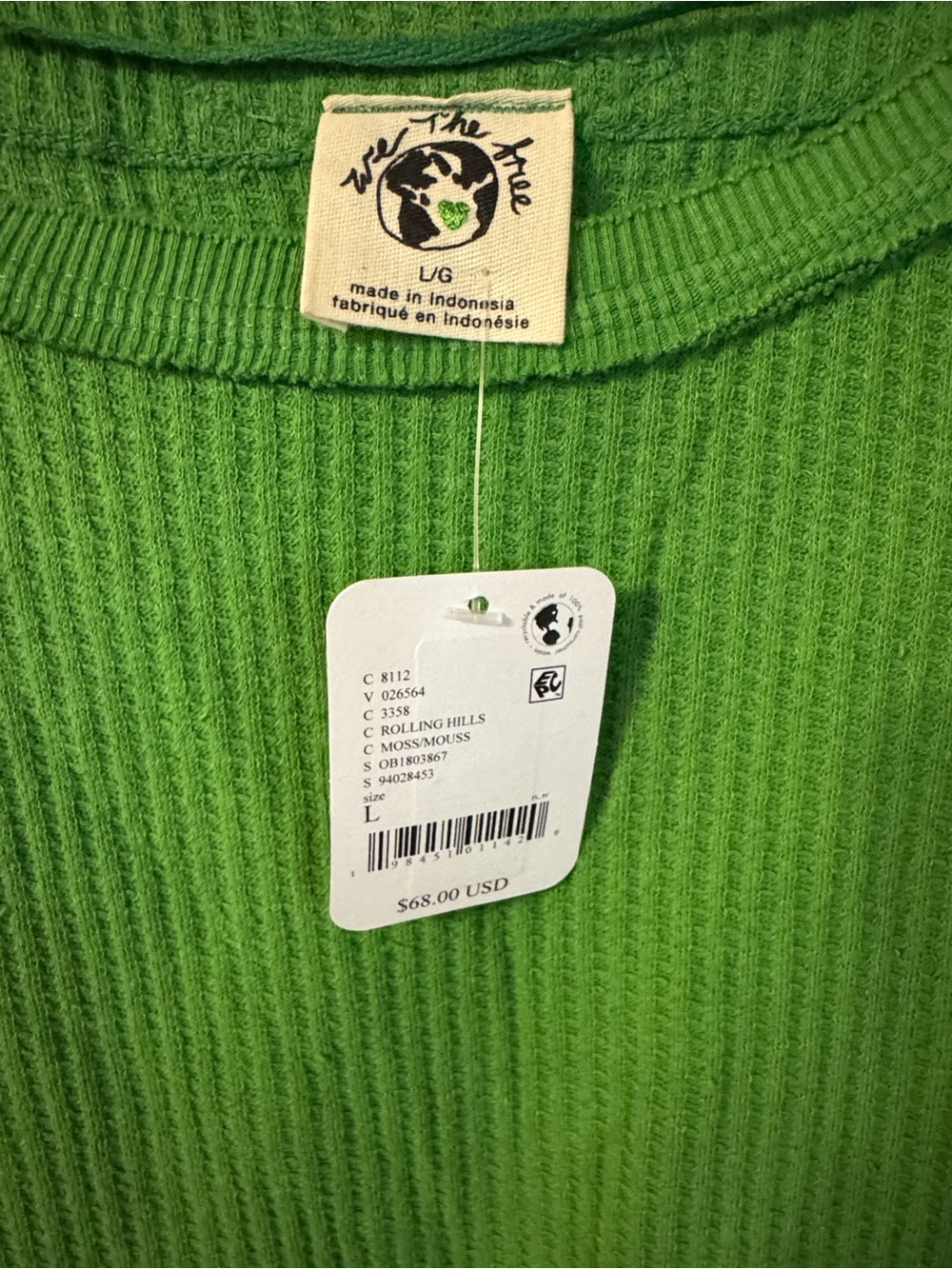 NWT Free People Care FP
Honey B Crew Neck Long Sleeve L - Picture 3 of 3